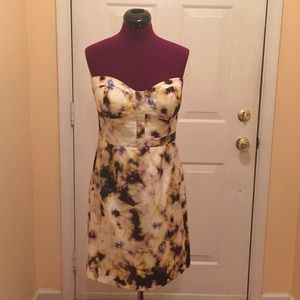 J Crew strapless dress, multicolored, size 10